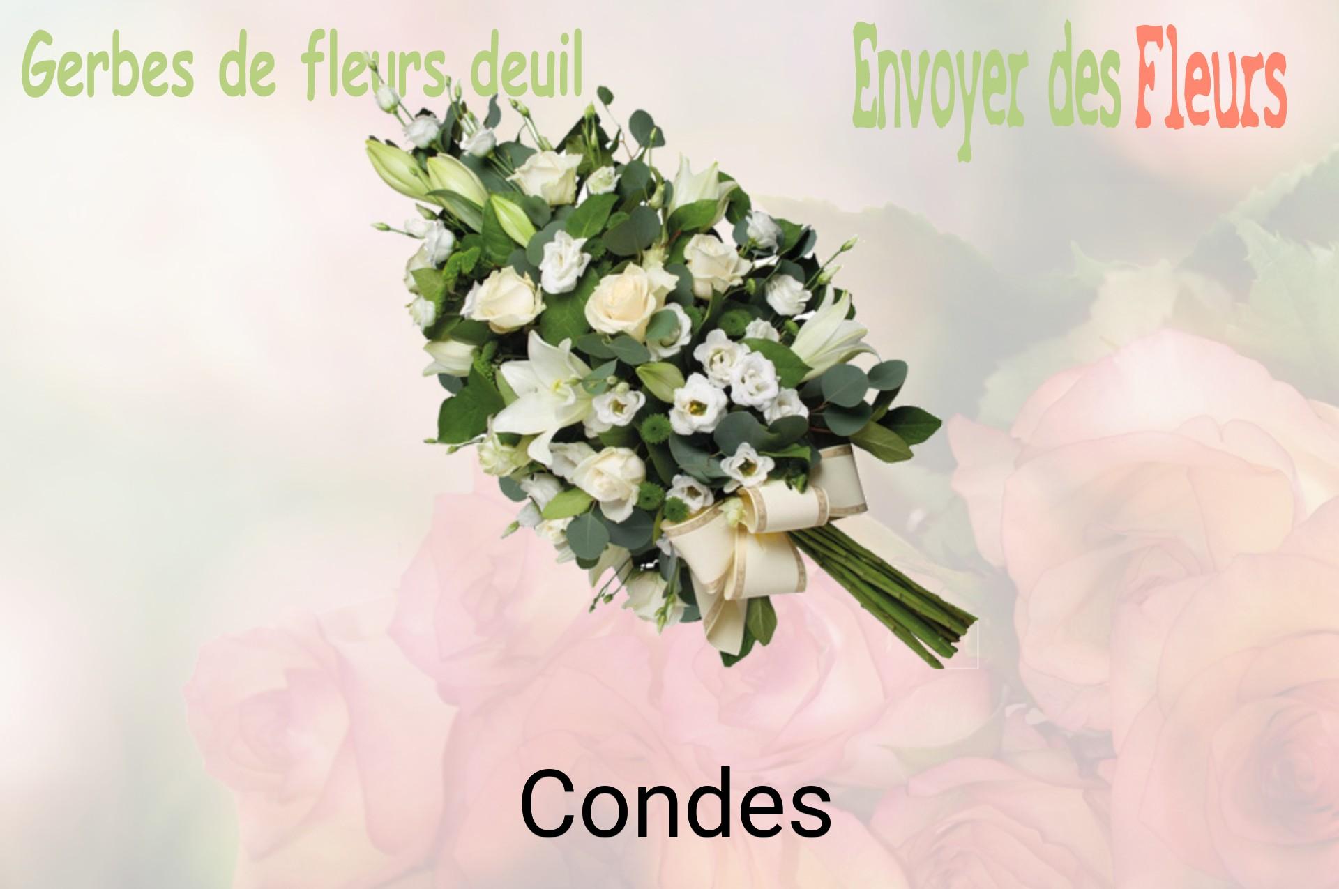 Gerbe de fleurs de deuil livrée à Condes